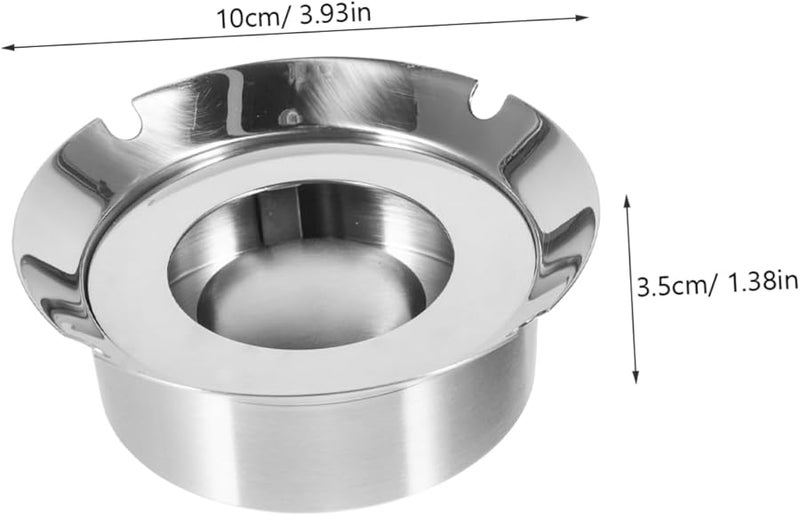 منفضة سجائر فولاذية مقاومة للصدأ إسكندنافية بسيطة خالية من الدخان للسيارة والمنزل - Image 2